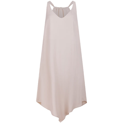 Helene Galwas FLOWING VISCOSE DRESS ILKA WITH DEEP NECKLINE AND ADJUSTABLE DRAWSTRING the wearness