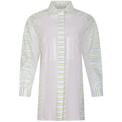 Helene Galwas OVERSIZE SHIRT BLOUSE “ISABEL” MADE OF SUSTAINABLE COTTON WITH STRIPED DETAILS the wearness