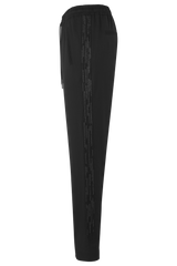 MANAKAA PROJECT     Hose aus Merinowolle, GOTS-zertifiziert, detaillierte Stickerei, dunkelgrau, fair, nachhaltig
