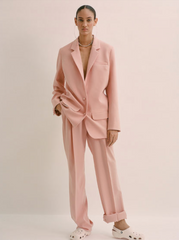 MALAIKARAISS Oversized Blazer in rosa, für Frauen, fair, nachhaltig, handgefertigt