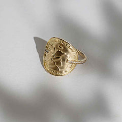 18CT RECYCLED GOLD RING 