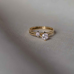18CT SOLITAIRE GOLD RING 
