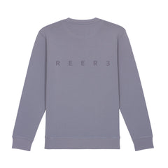 REER3 Graues Logo-Sweatshirt Unisex, Sweater, Homewear, Casual, Sporty, Nachhaltige Mode, Fair trade, Vegan, Made in Europe, Eco-friendly, Organic, Knitwear - shop now - Sustainable & Ethical luxuy fashion - the wearness online-shop