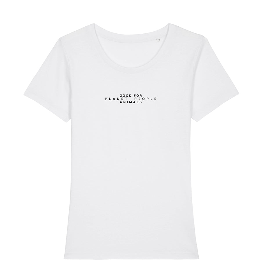 REER3 Statement T-Shirt, Weiß, Damen Shirts, Oberteile, Kurzärmliges Shirt, Tops, Sustainable Fashion, Fair trade clothing, Eco-friendly, Fair, Made in Europe, Organic cotton, Recycled, Vegan, Female Empowerment, Homewear, Streetwear - Shop now - the wearness online shop - ETHICAL LUXURY FASHION