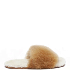 BABOOSHA Paris Tigrillo Platform Alpaca Fur Slippers