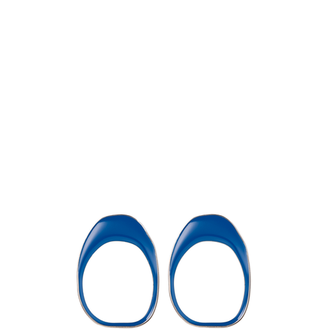 XENIA BOUS Statement Ohrringe, blau, versilbertes Messing und Emaille , von Hand emailliert, fair, nachhaltig